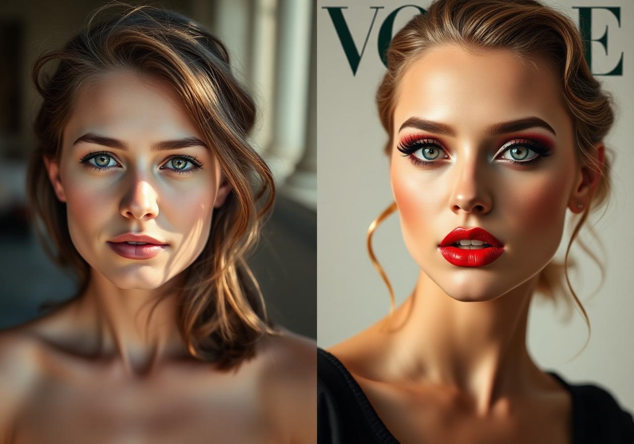 Antes y después · Red Lip Couture
